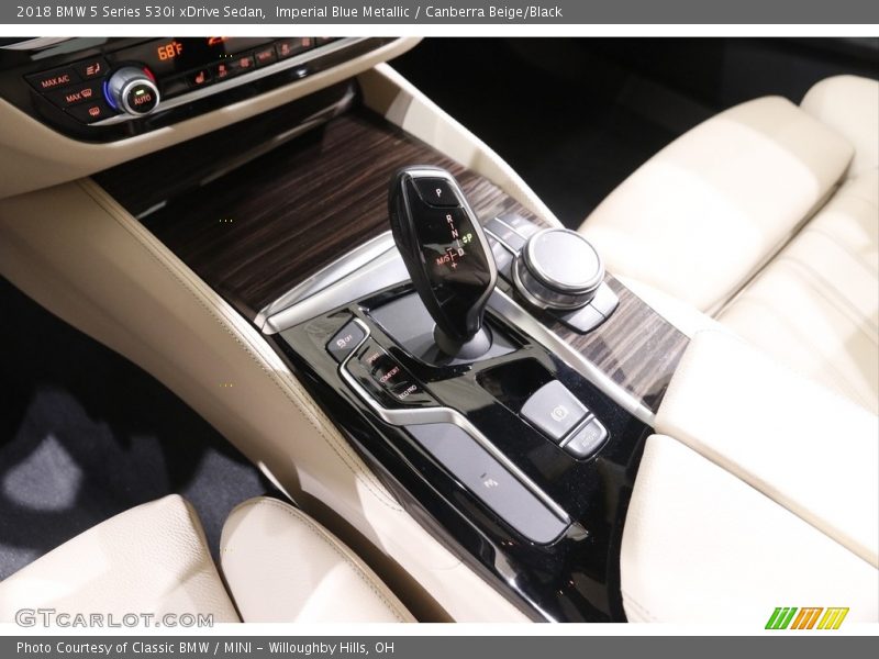 Imperial Blue Metallic / Canberra Beige/Black 2018 BMW 5 Series 530i xDrive Sedan