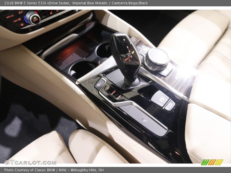 Imperial Blue Metallic / Canberra Beige/Black 2018 BMW 5 Series 530i xDrive Sedan