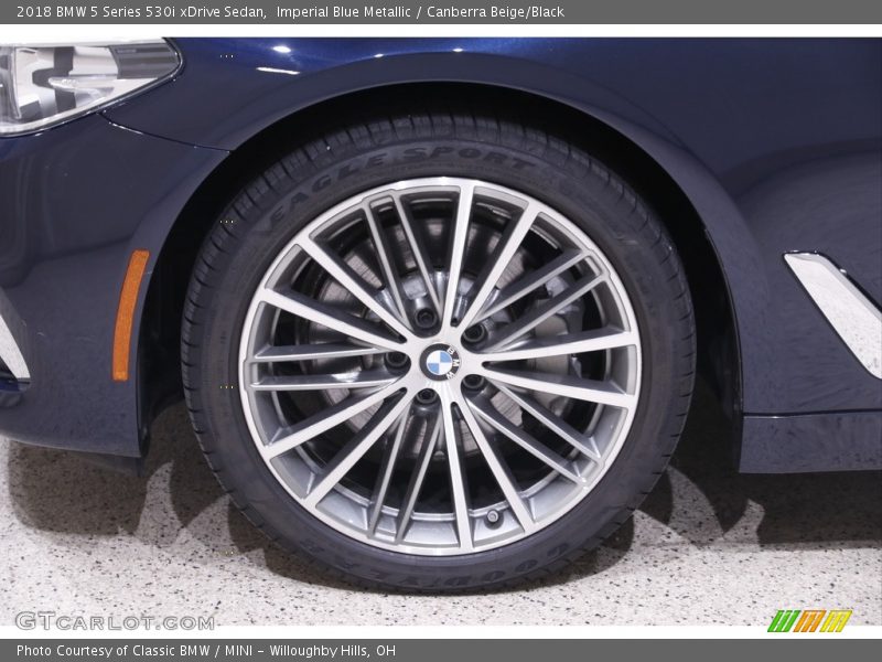 Imperial Blue Metallic / Canberra Beige/Black 2018 BMW 5 Series 530i xDrive Sedan