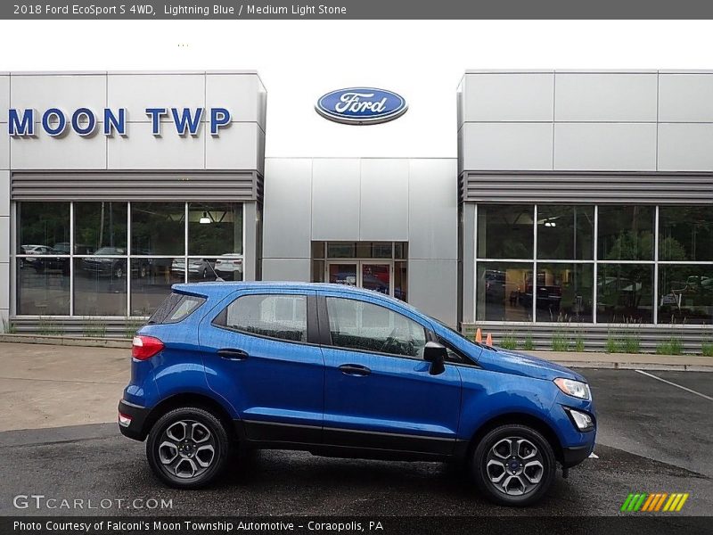 Lightning Blue / Medium Light Stone 2018 Ford EcoSport S 4WD