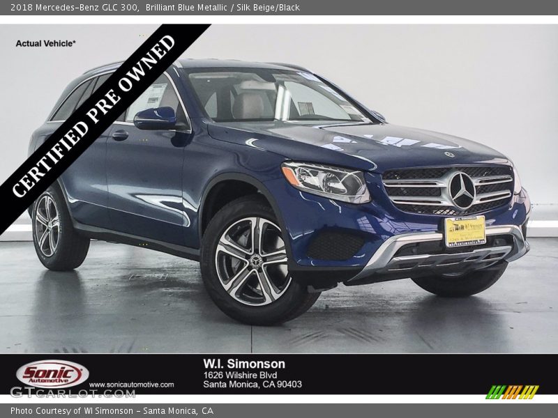 Brilliant Blue Metallic / Silk Beige/Black 2018 Mercedes-Benz GLC 300