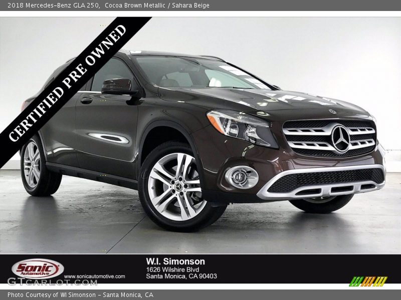 Cocoa Brown Metallic / Sahara Beige 2018 Mercedes-Benz GLA 250