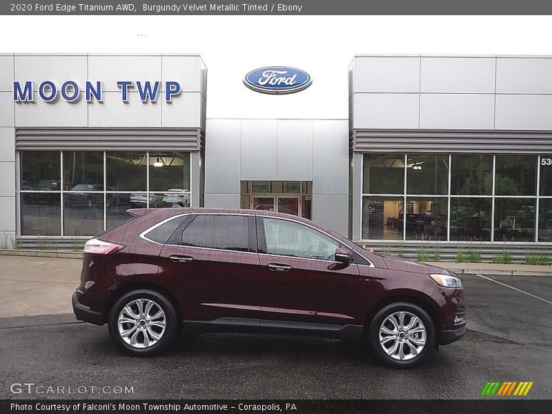 Burgundy Velvet Metallic Tinted / Ebony 2020 Ford Edge Titanium AWD