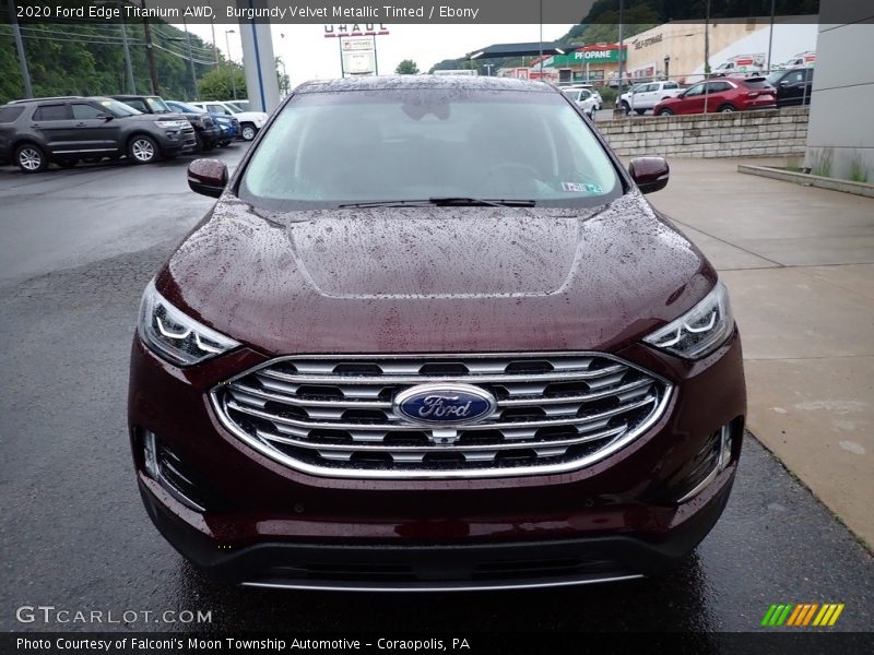 Burgundy Velvet Metallic Tinted / Ebony 2020 Ford Edge Titanium AWD