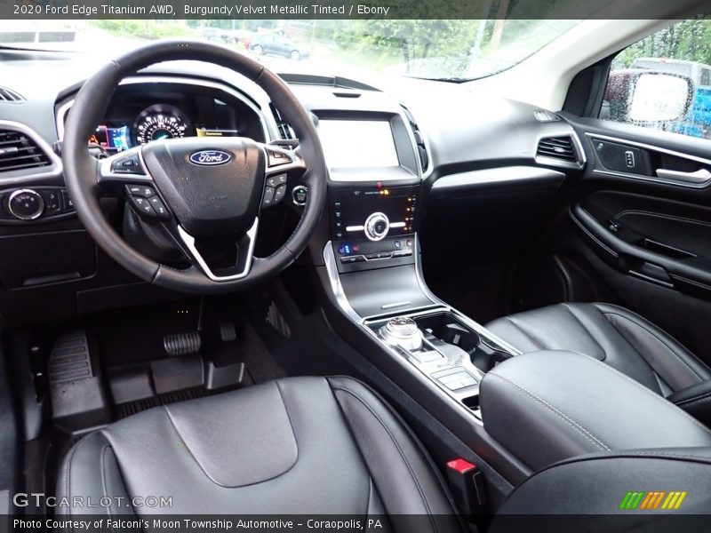 Burgundy Velvet Metallic Tinted / Ebony 2020 Ford Edge Titanium AWD
