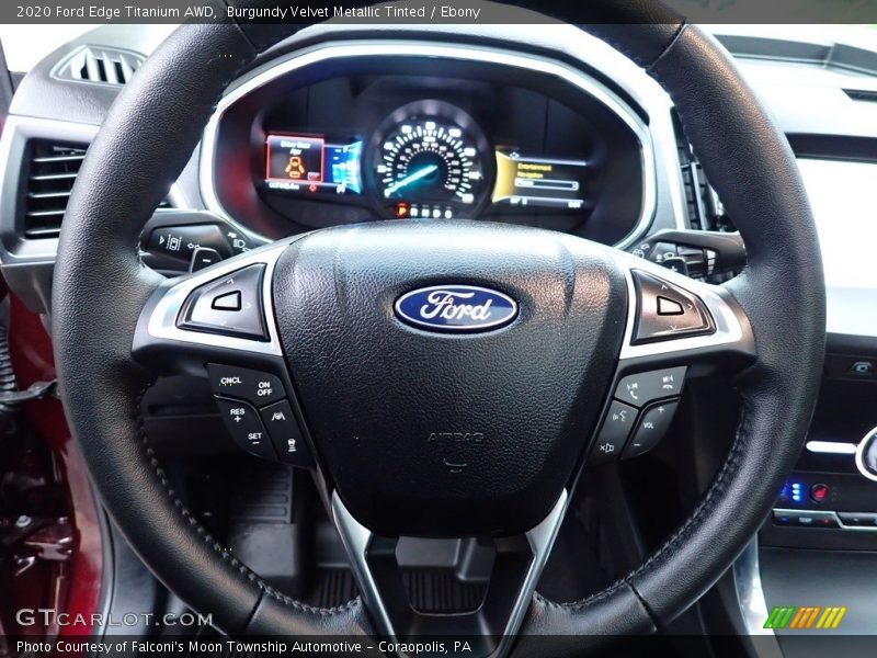 Burgundy Velvet Metallic Tinted / Ebony 2020 Ford Edge Titanium AWD