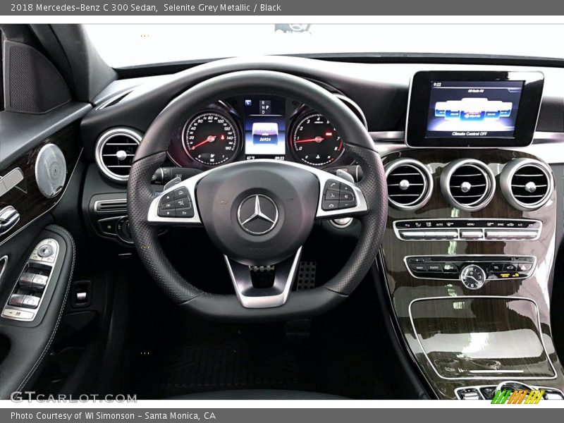 Selenite Grey Metallic / Black 2018 Mercedes-Benz C 300 Sedan