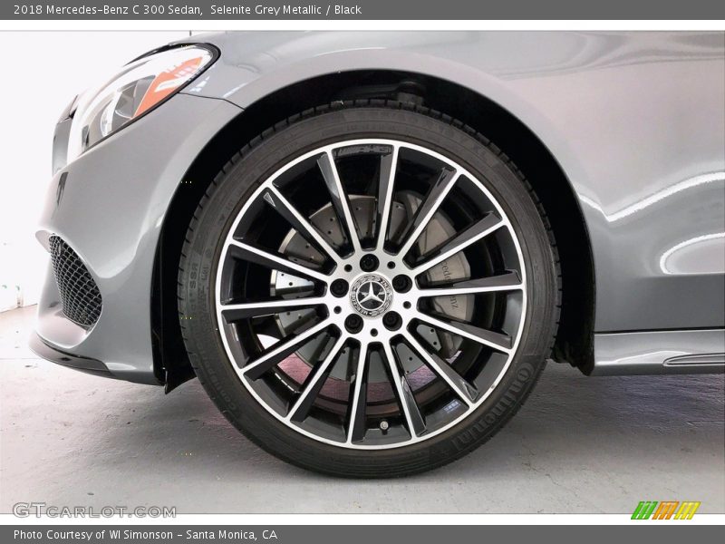 Selenite Grey Metallic / Black 2018 Mercedes-Benz C 300 Sedan