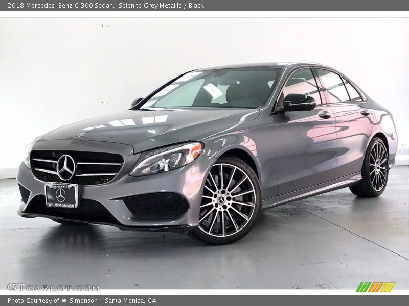 Selenite Grey Metallic / Black 2018 Mercedes-Benz C 300 Sedan