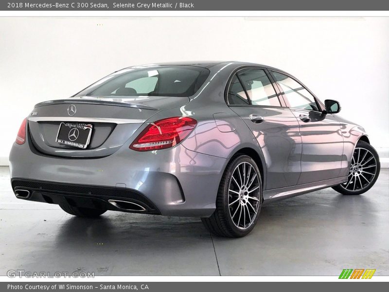 Selenite Grey Metallic / Black 2018 Mercedes-Benz C 300 Sedan
