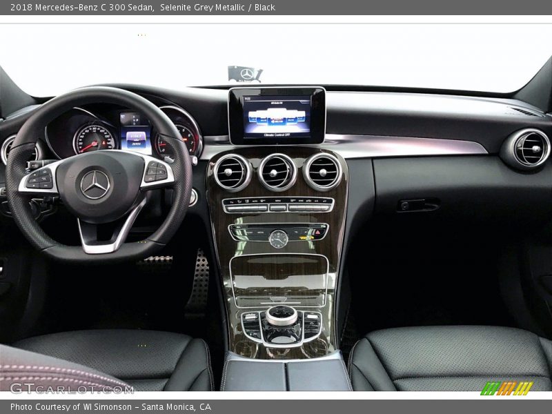 Selenite Grey Metallic / Black 2018 Mercedes-Benz C 300 Sedan
