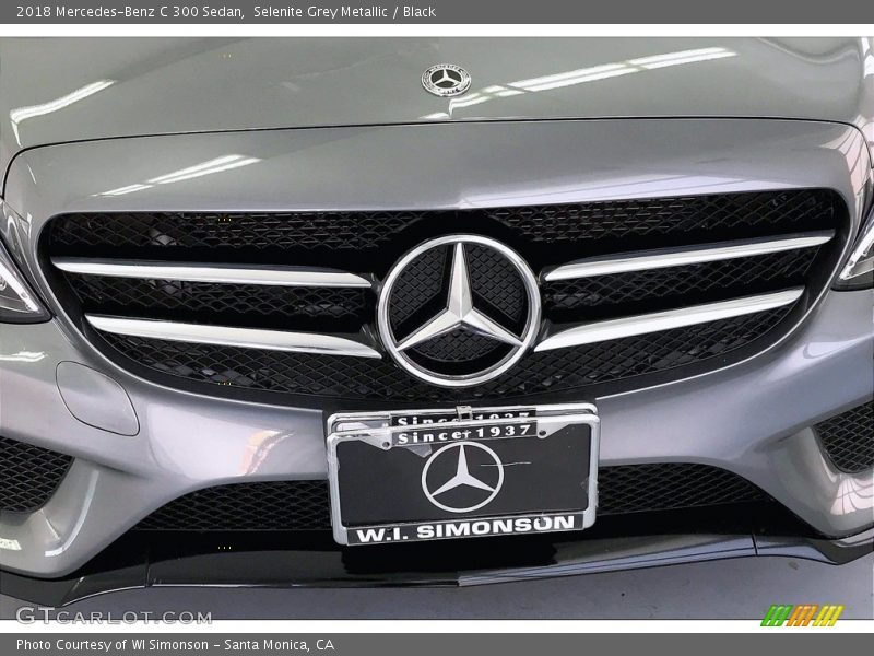 Selenite Grey Metallic / Black 2018 Mercedes-Benz C 300 Sedan