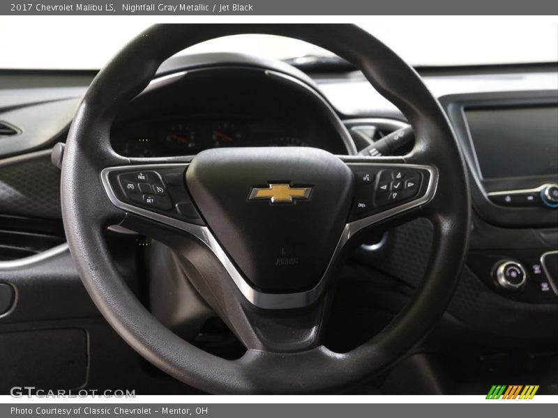 Nightfall Gray Metallic / Jet Black 2017 Chevrolet Malibu LS