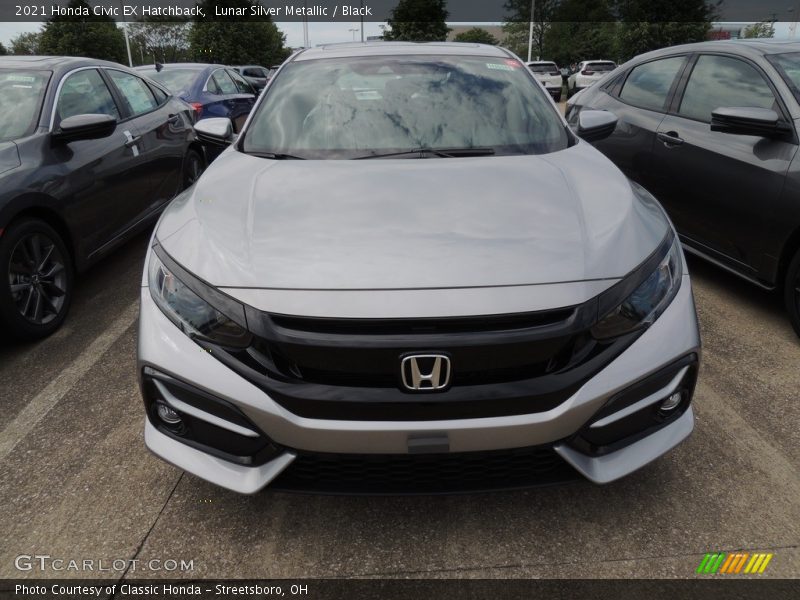 Lunar Silver Metallic / Black 2021 Honda Civic EX Hatchback
