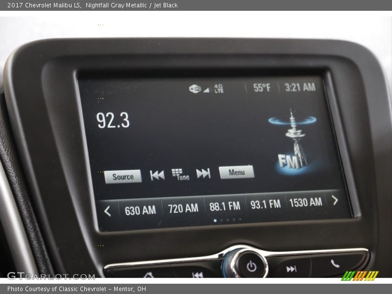 Nightfall Gray Metallic / Jet Black 2017 Chevrolet Malibu LS