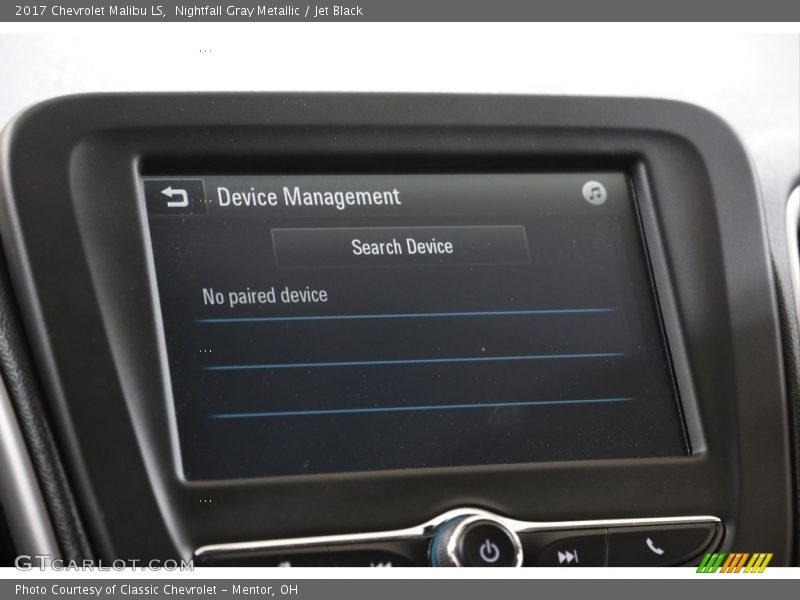 Nightfall Gray Metallic / Jet Black 2017 Chevrolet Malibu LS