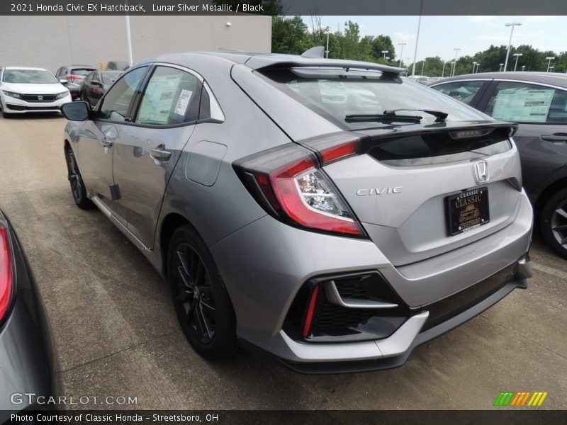 Lunar Silver Metallic / Black 2021 Honda Civic EX Hatchback