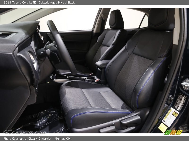 Galactic Aqua Mica / Black 2018 Toyota Corolla SE