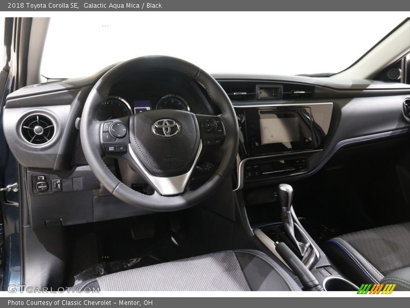Galactic Aqua Mica / Black 2018 Toyota Corolla SE