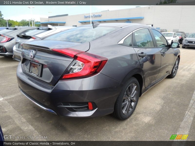 Modern Steel Metallic / Gray 2021 Honda Civic EX Sedan