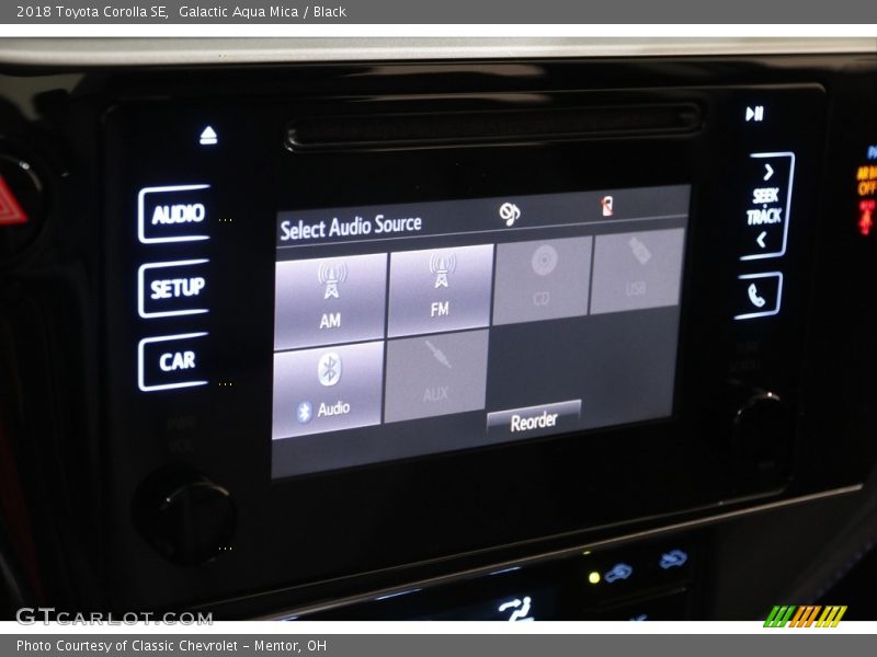 Galactic Aqua Mica / Black 2018 Toyota Corolla SE