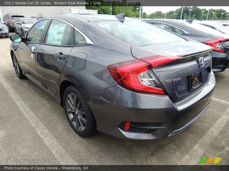 Modern Steel Metallic / Gray 2021 Honda Civic EX Sedan