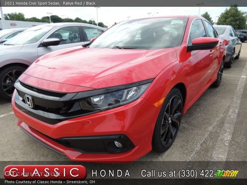 Rallye Red / Black 2021 Honda Civic Sport Sedan