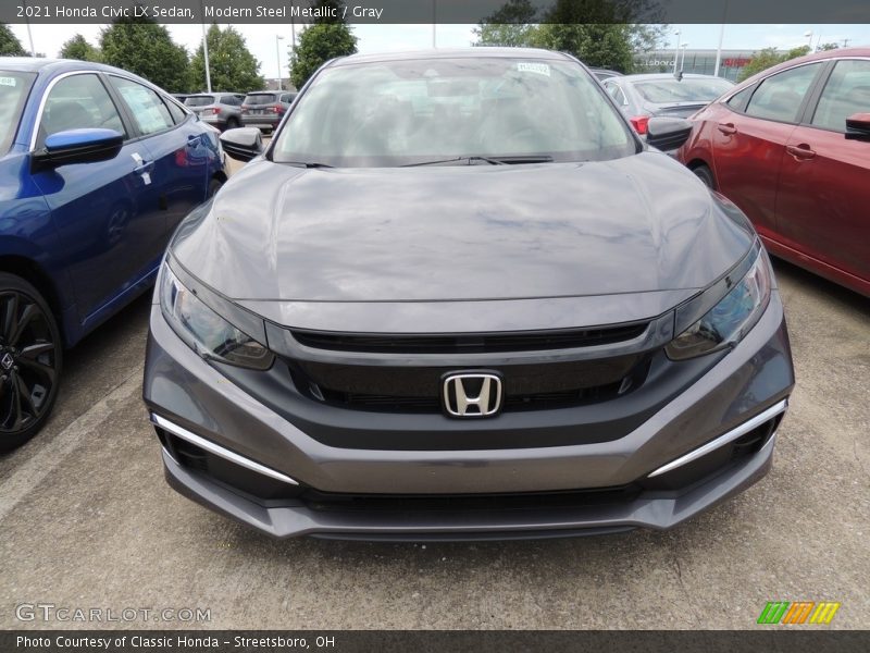 Modern Steel Metallic / Gray 2021 Honda Civic LX Sedan