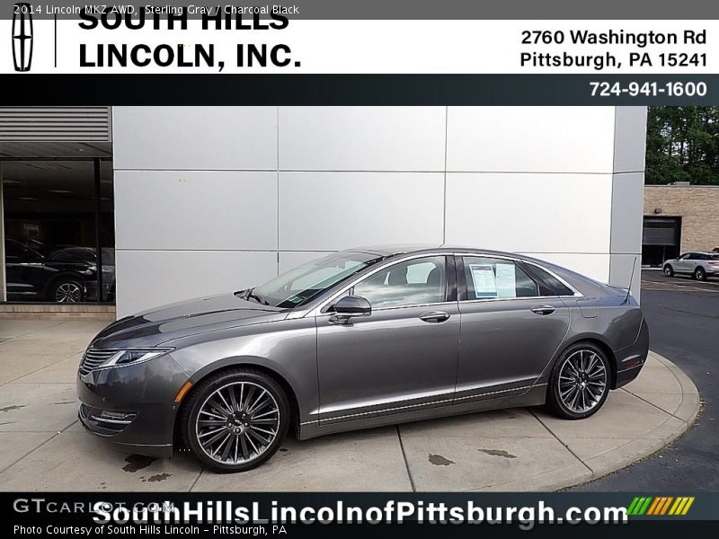 Sterling Gray / Charcoal Black 2014 Lincoln MKZ AWD