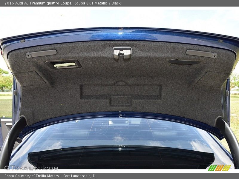 Scuba Blue Metallic / Black 2016 Audi A5 Premium quattro Coupe