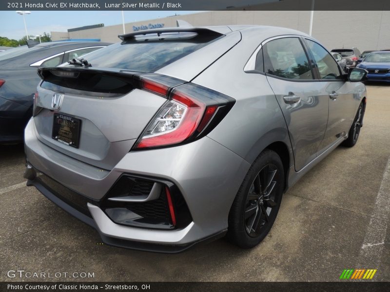 Lunar Silver Metallic / Black 2021 Honda Civic EX Hatchback