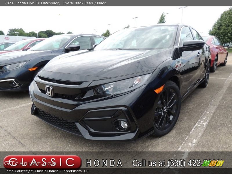 Crystal Black Pearl / Black 2021 Honda Civic EX Hatchback