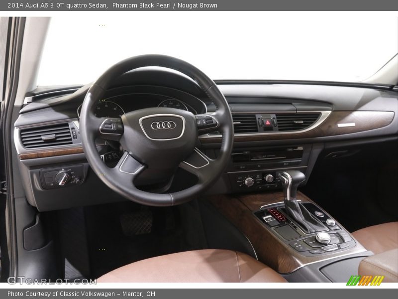 Phantom Black Pearl / Nougat Brown 2014 Audi A6 3.0T quattro Sedan