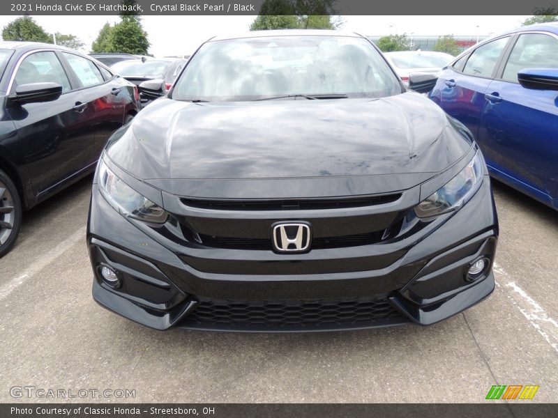 Crystal Black Pearl / Black 2021 Honda Civic EX Hatchback