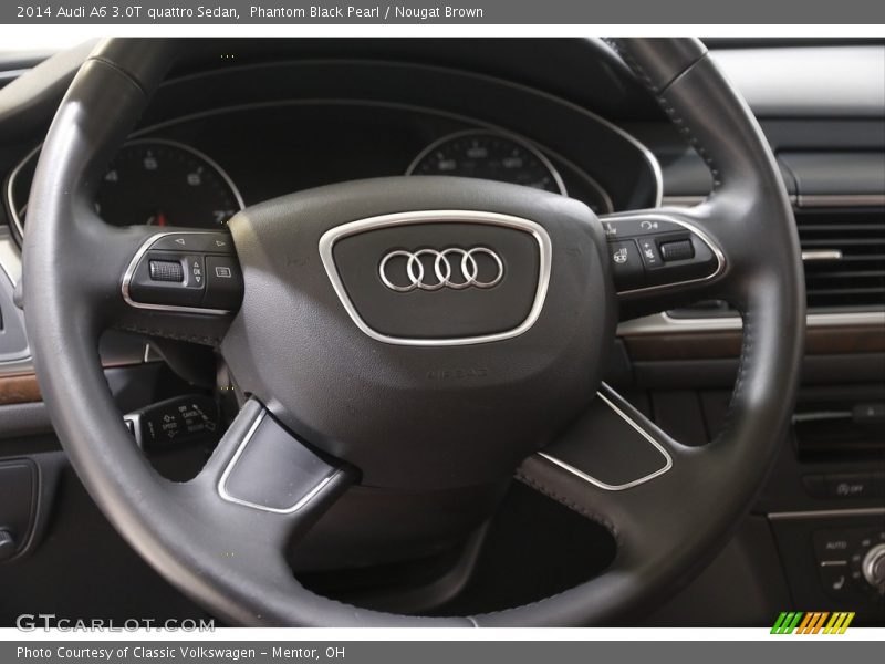 Phantom Black Pearl / Nougat Brown 2014 Audi A6 3.0T quattro Sedan