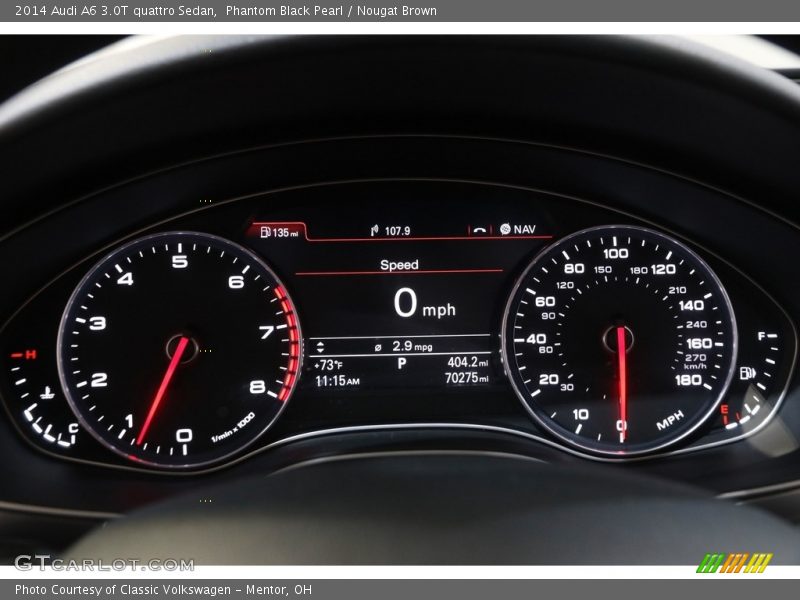 Phantom Black Pearl / Nougat Brown 2014 Audi A6 3.0T quattro Sedan