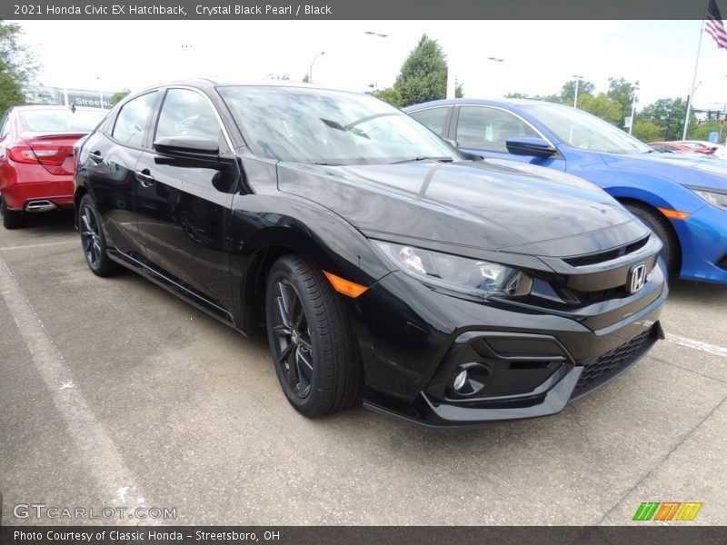 Crystal Black Pearl / Black 2021 Honda Civic EX Hatchback