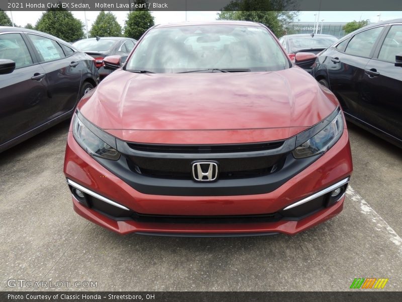 Molten Lava Pearl / Black 2021 Honda Civic EX Sedan