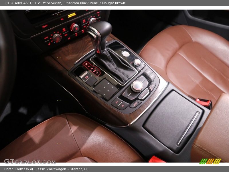 Phantom Black Pearl / Nougat Brown 2014 Audi A6 3.0T quattro Sedan