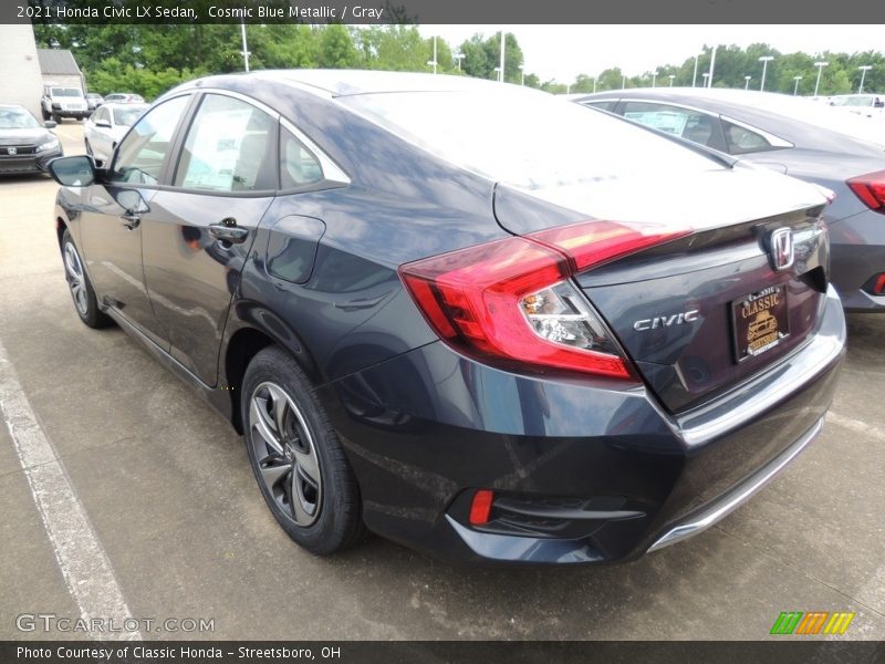 Cosmic Blue Metallic / Gray 2021 Honda Civic LX Sedan