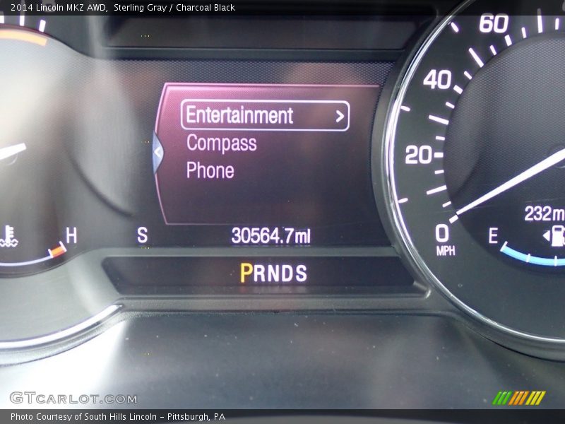 Sterling Gray / Charcoal Black 2014 Lincoln MKZ AWD