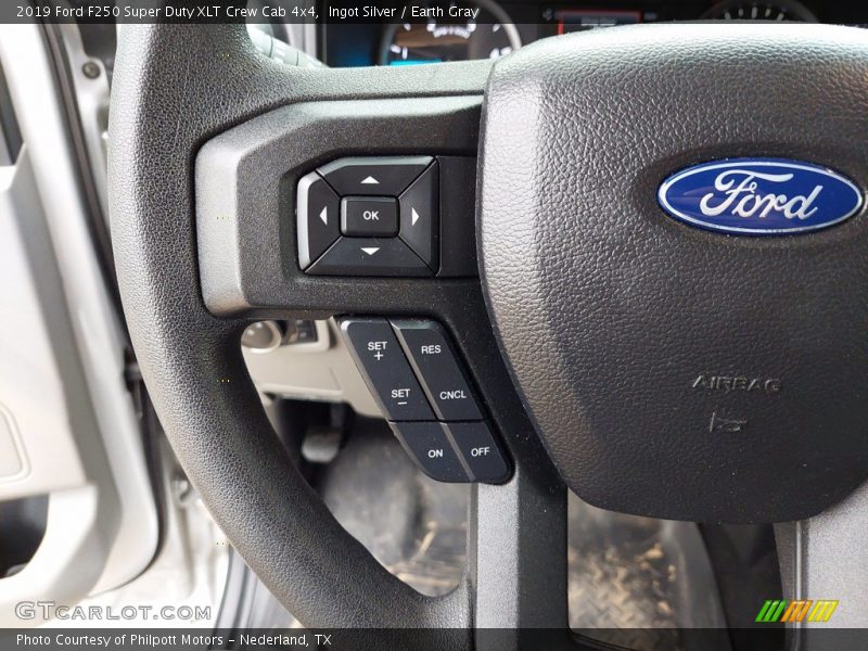 Ingot Silver / Earth Gray 2019 Ford F250 Super Duty XLT Crew Cab 4x4