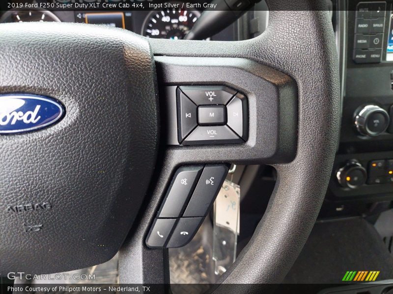 Ingot Silver / Earth Gray 2019 Ford F250 Super Duty XLT Crew Cab 4x4