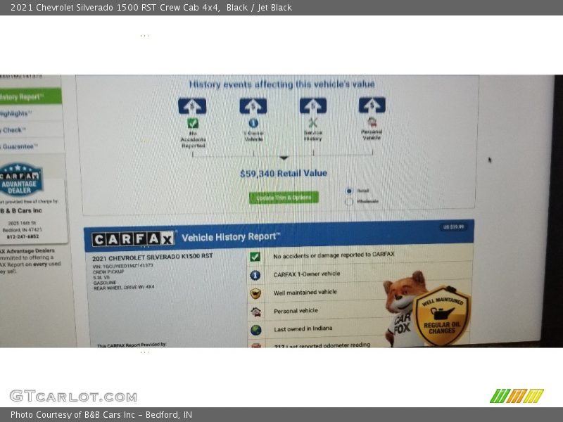 Black / Jet Black 2021 Chevrolet Silverado 1500 RST Crew Cab 4x4