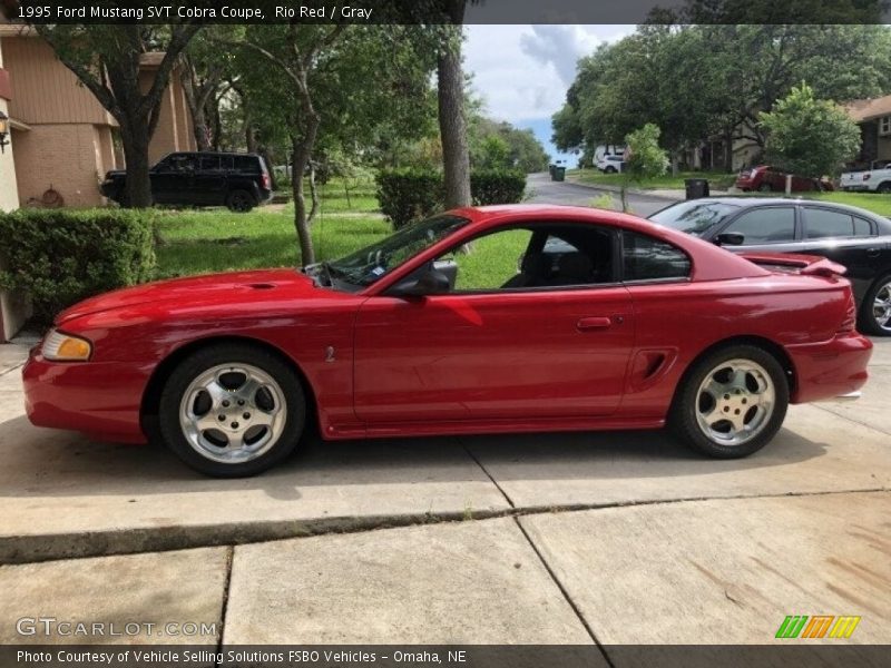 Rio Red / Gray 1995 Ford Mustang SVT Cobra Coupe