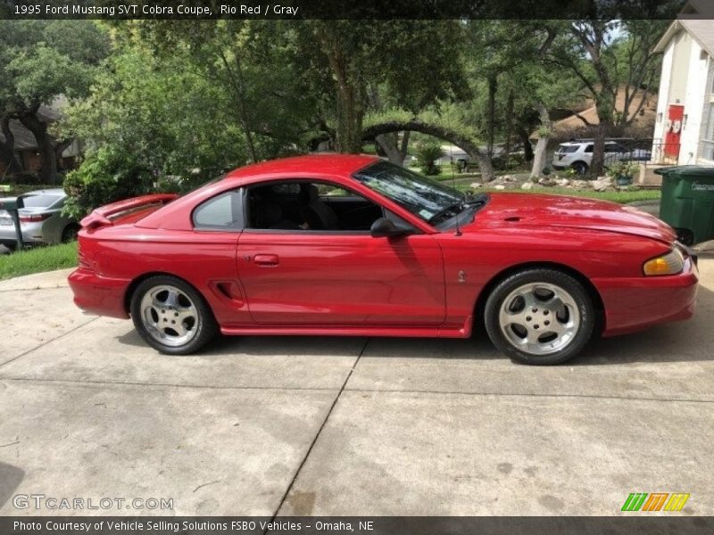 Rio Red / Gray 1995 Ford Mustang SVT Cobra Coupe