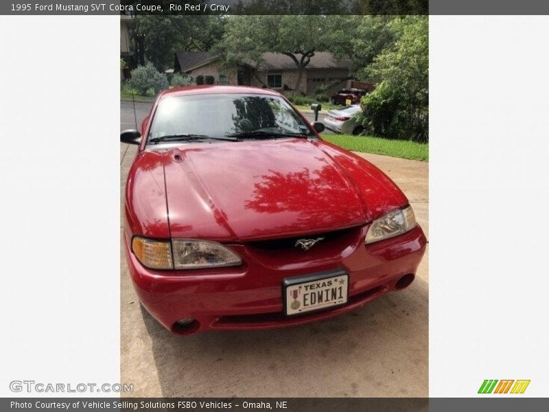 Rio Red / Gray 1995 Ford Mustang SVT Cobra Coupe