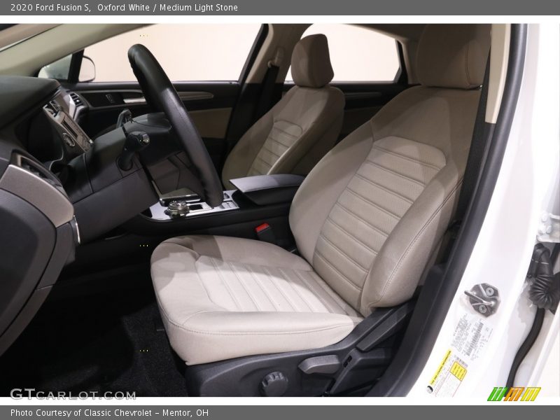 Oxford White / Medium Light Stone 2020 Ford Fusion S