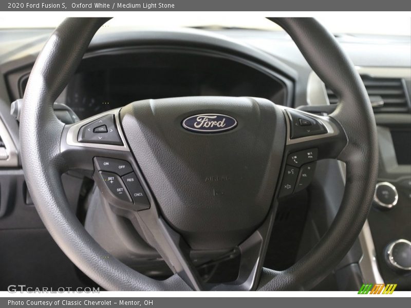Oxford White / Medium Light Stone 2020 Ford Fusion S