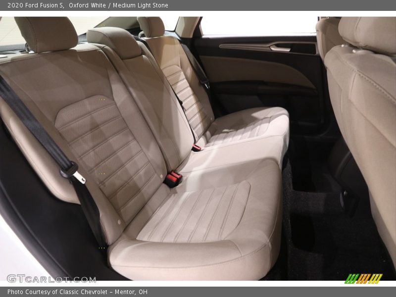 Oxford White / Medium Light Stone 2020 Ford Fusion S